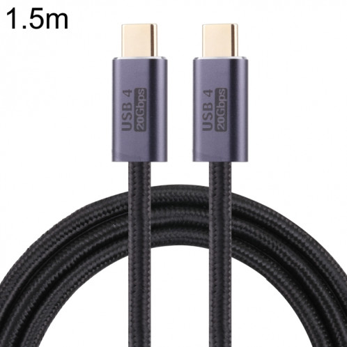 Câble de données tressé mâle USB-C / C / C / C / C / C / C / C / C / C / C / C / C / C / C / Câble de câble: 1,5 m (noir) SH503A1515-05