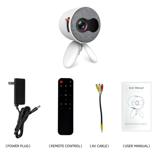 YG220 Même écran Version Enfants Projecteur Enfants Mini LED Portable Home Home Projecteur, Type de fiche: Fiche EU (Blanc) SH901B98-09