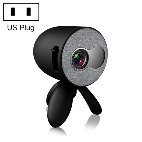 YG220 Même écran Version Enfants Projecteur Enfants Mini LED Projecteur de haut-parleur portable, Type de fiche: US Plug (Noir) SH902A600-09