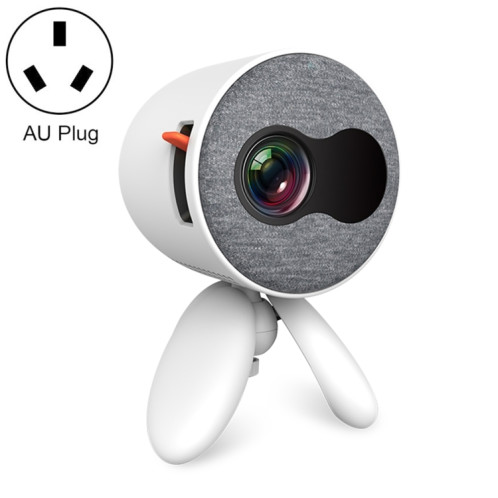 YG220 Même écran Version Enfants Projecteur Enfants Mini LED Projecteur de haut-parleur Home Portable, Type de fiche: Fiche AU (Blanc) SH904B1752-09