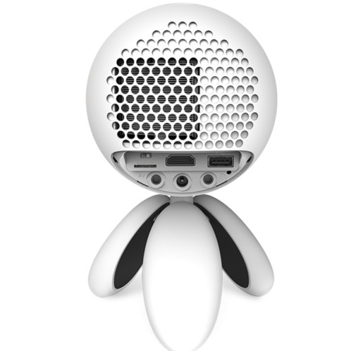 YG220 Même écran Version Enfants Projecteur Enfants Mini LED Projecteur de haut-parleur Home Portable, Type de fiche: Fiche AU (Blanc) SH904B1752-09