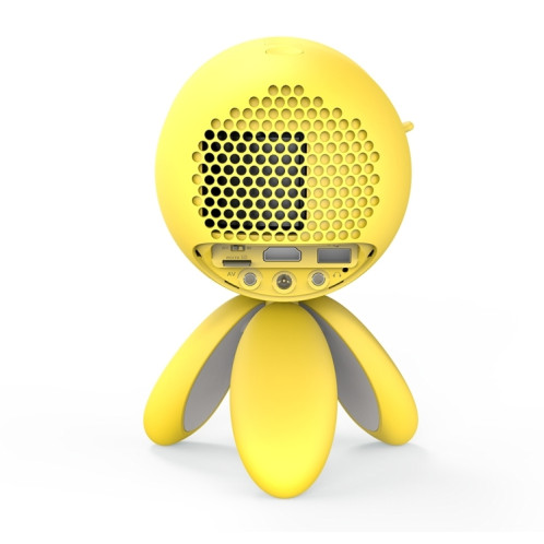 YG220 Même écran Version Enfants PROJECTEUR MINI LED PORTABLE PORTABLE HOMMEUR HOMMEUR PROJETOR, TYPE DE BOUCLE: AU Fiche (Jaune) SH904C1434-09