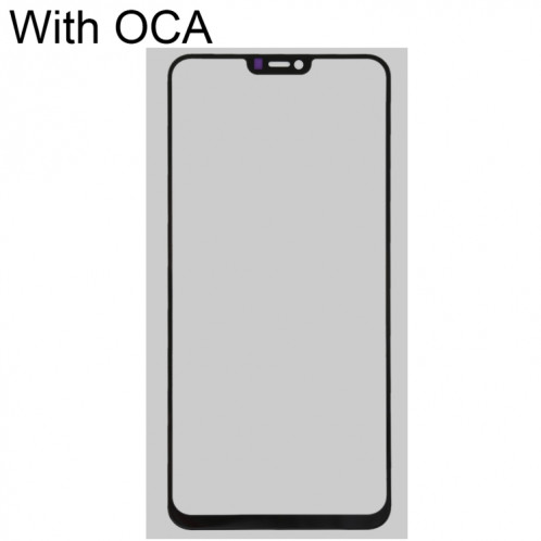 Pour vivo X21 / X21i Lentille en verre extérieure de l'écran avant avec adhésif optiquement transparent OCA SH2211325-06
