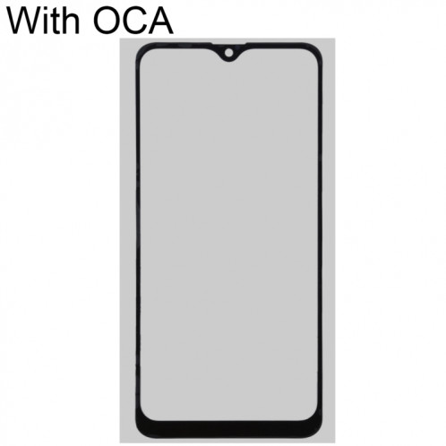 Pour Samsung Galaxy A10s lentille extérieure en verre avec adhésif optiquement transparent OCA SH26021851-06
