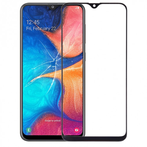 Pour Samsung Galaxy A10e / A20e Lentille en verre extérieure de l'écran avant avec adhésif optiquement transparent OCA SH26051279-06