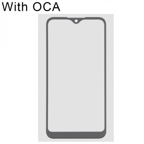 Pour Samsung Galaxy A21 lentille extérieure en verre avec adhésif OCA optiquement transparent SH2615389-06