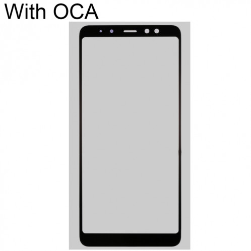 Pour Samsung Galaxy A8 2018 Lentille en verre extérieure avec adhésif OCA optiquement transparent SH26351896-06