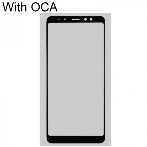 Pour Samsung Galaxy A8 + / A730 Lentille en verre extérieure de l'écran avant avec adhésif optiquement transparent OCA SH26361500-06