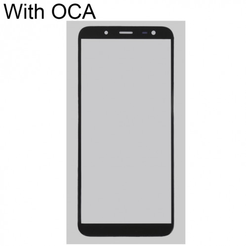 Pour Samsung Galaxy J6 / J600 Lentille en verre extérieure avec adhésif optiquement transparent OCA SH2638348-06