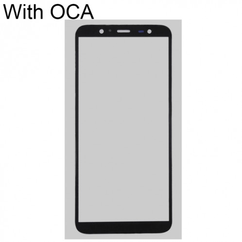 Pour Samsung Galaxy J8 / J810 Lentille en verre extérieure avec adhésif optiquement transparent OCA SH26391090-06