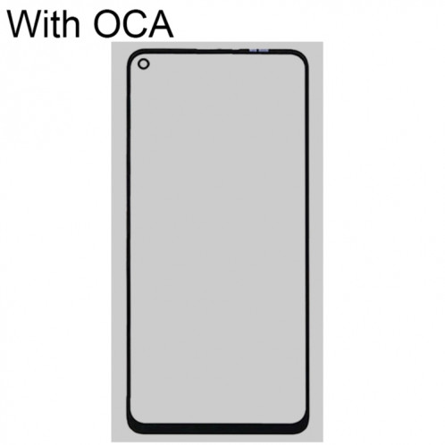 Pour OnePlus 8T lentille extérieure en verre avec adhésif optiquement transparent OCA SH2908732-07