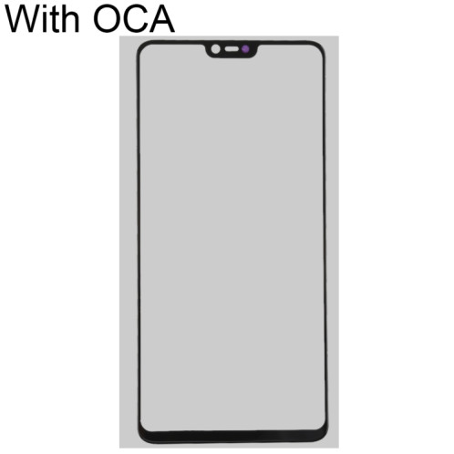 Pour OPPO R15 lentille extérieure en verre d'écran avant avec adhésif OCA optiquement clair SH7212689-06