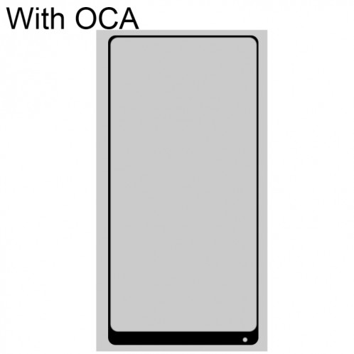 Lentille en verre extérieur à l'écran avant avec adhésif OCA optiquement clair pour Xiaomi MI Mix 2 (Noir) SH001A488-07