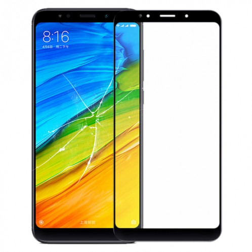 Lentille en verre extérieur à l'écran avant avec adhésif OCA Optiquement clair pour Xiaomi Redmi Note 5 (Noir) SH004A1975-07