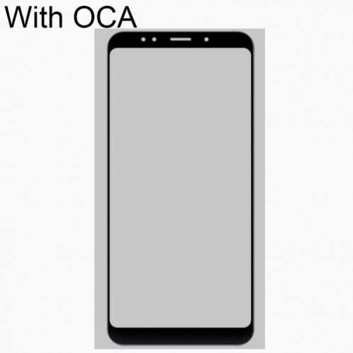 Lentille en verre extérieur à l'écran avant avec adhésif OCA Optiquement clair pour Xiaomi Redmi Note 5 (Noir) SH004A1975-07
