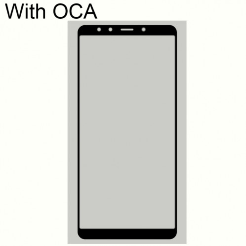 Lentille en verre extérieur à l'écran avant avec adhésif optiquement clair OCA pour Xiaomi MI 6x (noir) SH005A753-07