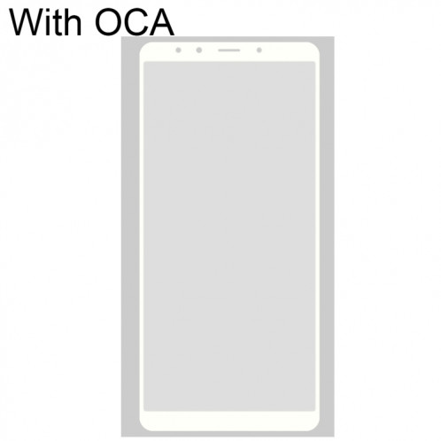 Lentille en verre extérieur à l'écran avant avec adhésif optiquement clair OCA pour xiaomi mi 6x (blanc) SH005B1583-07