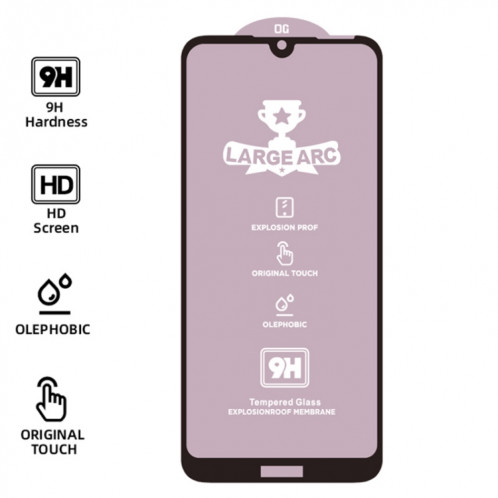 Pour Motorola Moto G7 Power 9H HD Film de verre trempé plein écran à haute alumine à grand arc SH70221341-010