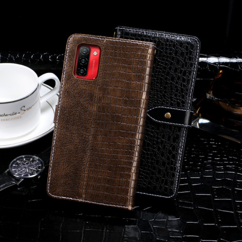 Pour Ulefone Note 12P Idewei Crocodile Texture Horizontal Tableau Téléphone Horizontal Coque Téléphone (Noir) SI810G1319-07