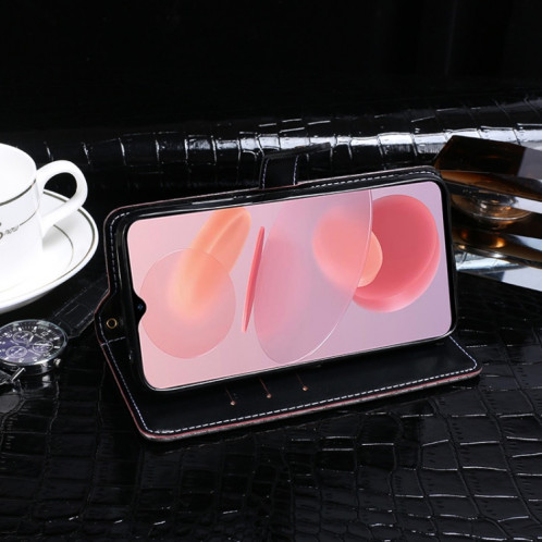 Pour Ulefone Note 12P Idewei Crocodile Texture Horizontal Tableau Téléphone Horizontal Coque Téléphone (Noir) SI810G1319-07
