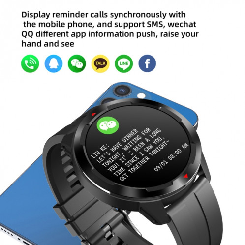 MT13 1,32 pouces TFT Smart Watch Smart Watch, Support Bluetooth Call & Alipay (Bleu) SH701B156-07