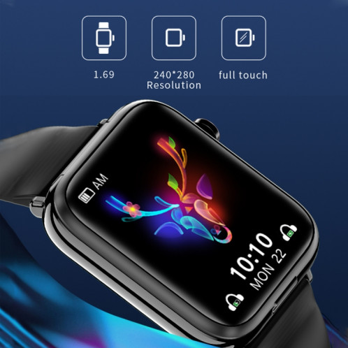 X8 1,69 pouces IPS Smart Watch Smart Watchuds TWS, support Bluetooth Appel (Noir) SH401A1824-07