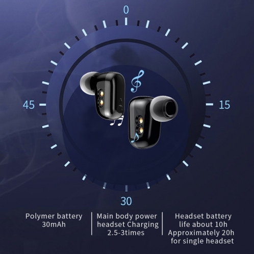 X8 1,69 pouces IPS Smart Watch Smart Watchuds TWS, support Bluetooth Appel (Noir) SH401A1824-07