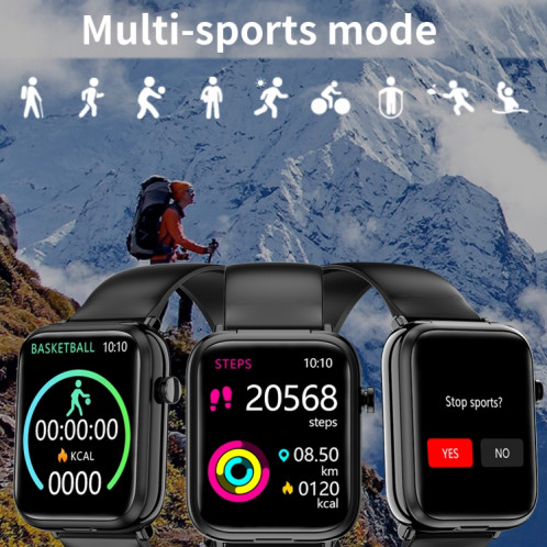 X8 1,69 pouces IPS Smart Watch Smart Watchuds TWS, support Bluetooth Appel (Noir) SH401A1824-07