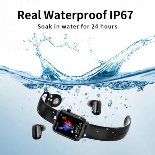X8 1,69 pouces IPS Smart Watch Smart Watchuds TWS, support Bluetooth Appel (Noir) SH401A1824-07