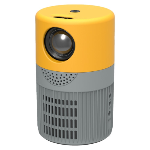 T400 100 pouces Écran 3000 Lumens LED Mini Projecteur, Type de prise: Fiche UK (gris jaune) SH803A10-09