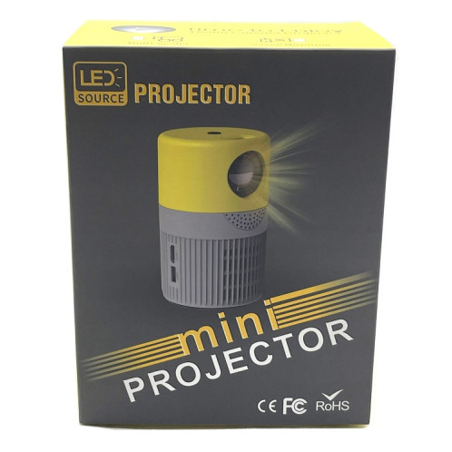 T400 100 pouces Écran 3000 Lumens LED Mini Projecteur, Type de prise: Fiche UK (gris jaune) SH803A10-09