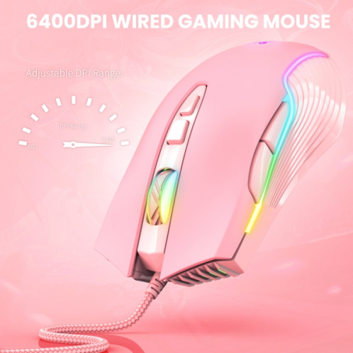 ONIKUMA CW905 RGB Éclairage Souris filaire (rose) SO401D1204-07