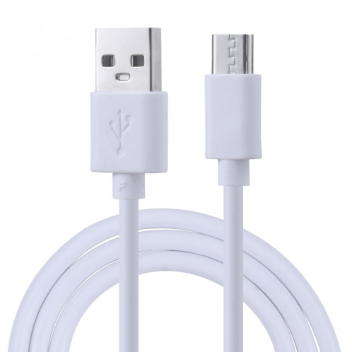 Câble de chargement de noyau de cuivre USB à micro USB, longueur de câble: 1m (blanc) SH103B1158-07