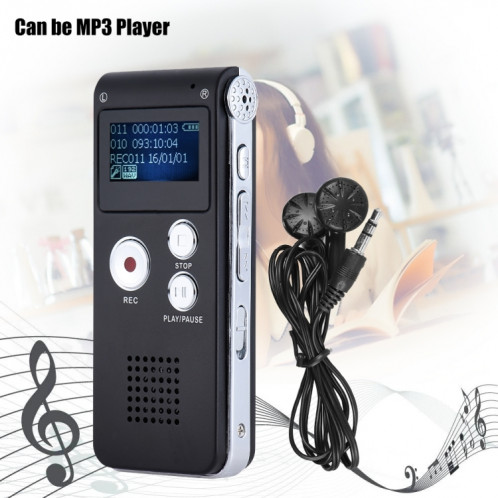 SK-012 32 Go USB Dictaphone Digital Audio Voice Recorder avec lecteur MP3 WAV Fonction var (gris) SH703B1152-07