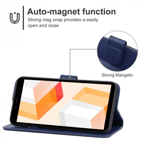 Coque de téléphone en cuir pour Ulefone Armor x10 pro (bleu) SH606D1564-06