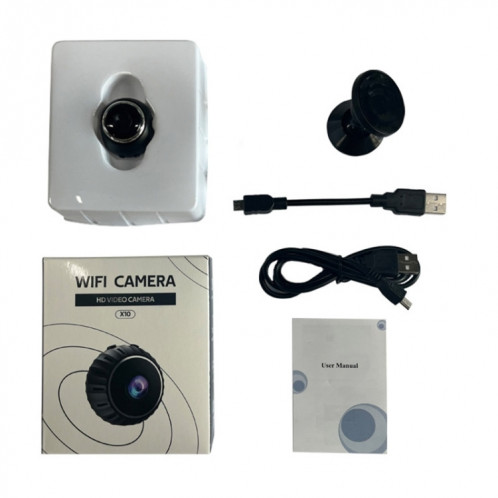 X10 HD infrarouge Vision nocturne mini caméra wifi avec base (noir) SH801A1842-08