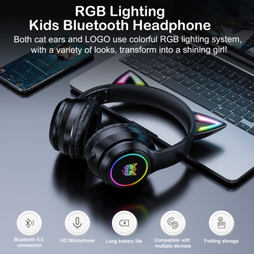Onikuma B90 RGB Éclairage sans fil Bluetooth (noir) SO801A855-07