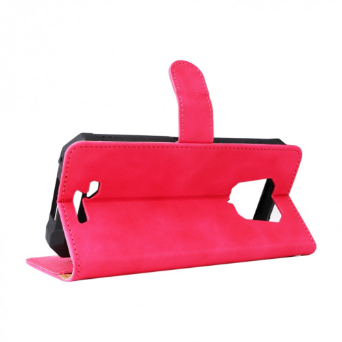 Pour Ulefone Armor 8 Skin Senteuse Boucle magnétique Cas de texture de texture de veau (Rose Rouge) SH404C526-07