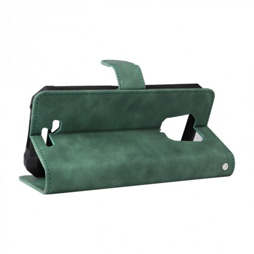 Pour Ulefone Armor 8 peau Senteuse Boucle magnétique Cas de texture de texture de veau (vert) SH404D1454-07