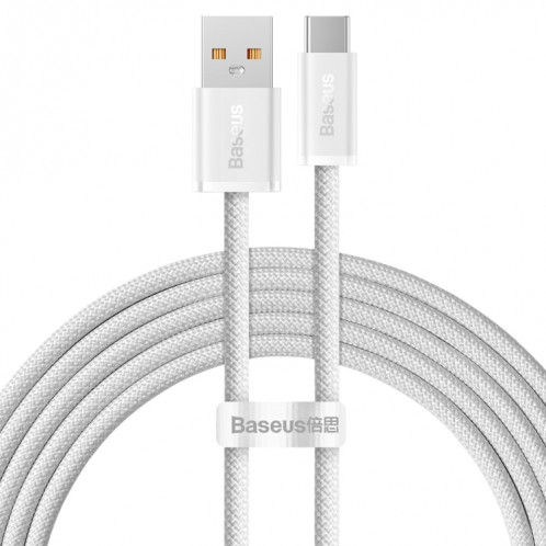 BASEUS 100W USB à type-C / USB-C Série dynamique Câble de chargement rapide de la série, Longueur: 2m (blanc) SB102A1209-07