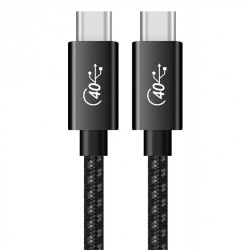 PD 100W USB-C / Type-C sur USB-C / Type-C Thunderbolt 4 Câble de données complet de la fonction, Longueur du câble: 1,5 m (maille noir et gris) SH503A626-07