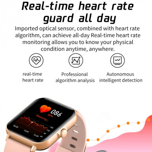 L21 1,69 pouce TFT Smart Watch Smart Watch, Soutenir la surveillance de la pression artérielle / Surveillance du sommeil (Noir) SH101A478-07