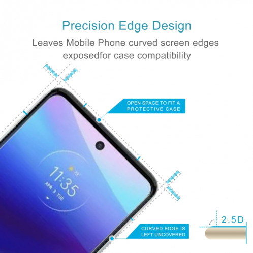 Film de verre trempé de 0,26 mm 9H 2.5D pour Motorola Moto G Stylus 5G 2022 SD3704749-06