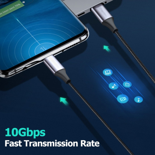 USB-C / TYPE-C Mâle à USB-C / TYPE-C Thunderbolt masculin 3 Câble de données, Durée du câble: 1.2M SH52051771-07