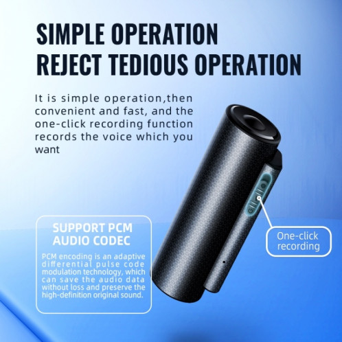 Vérification vocale Smart HD Smart HD Contrôle de la voix STORIQUE MAGNÉTIQUE STYEN, CAPACITÉ: 8GB (Noir) SH802A306-07