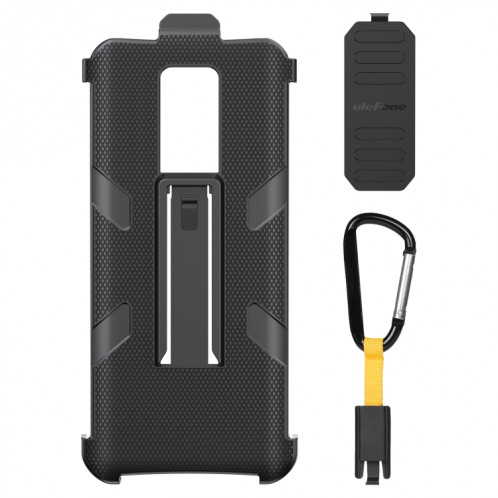 Pour Ulefone Armor 17 Pro Étui de téléphone à clip arrière Ulefone avec mousqueton (noir) SU104B751-06