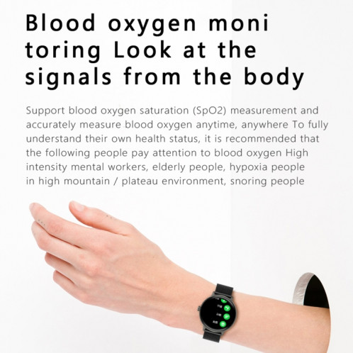 Q71 Pro 1,28 pouce TFT SILICONE STRAP SMART LATTER, SOUTIEN BLUETOOTH CALL / MENSTRUAL CYCLE REminder (noir) SH501A1209-08