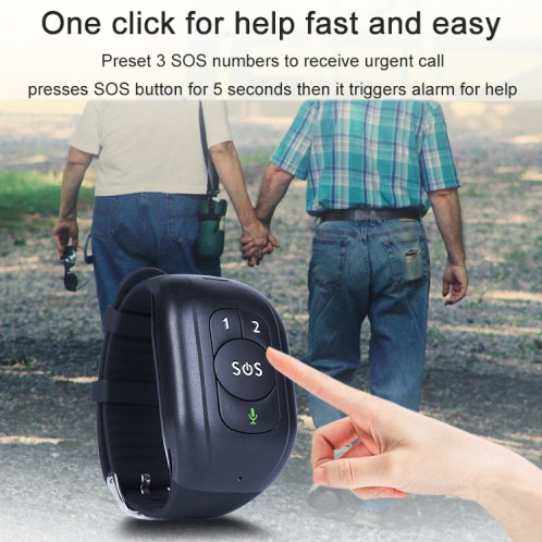 RF-V48 4G Imperpose Anti-Lost GPS Positionnement Smart Watch, bande A (noir) SH001A691-08