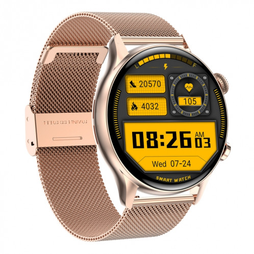 HK8PRO 1,36 pouce AMOLED SCREAT SCIE STRAP Smart Watch, support Fonction NFC / Surveillance de l'oxygène sanguin (or) SH201A1153-08