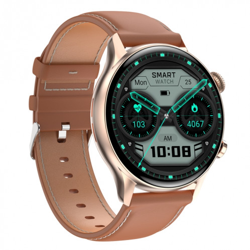 HK8PRO 1,36 pouces Scrap de cuir à écran AMOLED STRAP SMART, Soutenir la fonction NFC Fonction / Blood Oxygène (or) SH501A1910-08